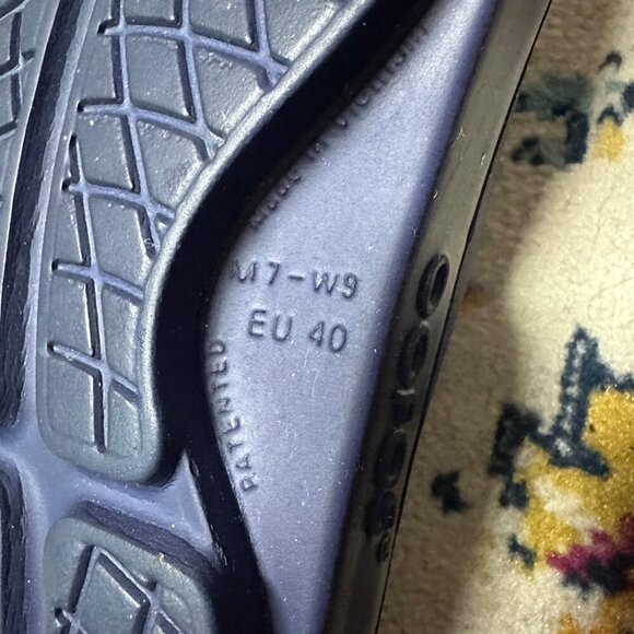 OOFOS Ooahh Sport Recovery Slide Sandals Navy Unisex M7/W9 Open Toe Big Logo - Picture 8 of 10